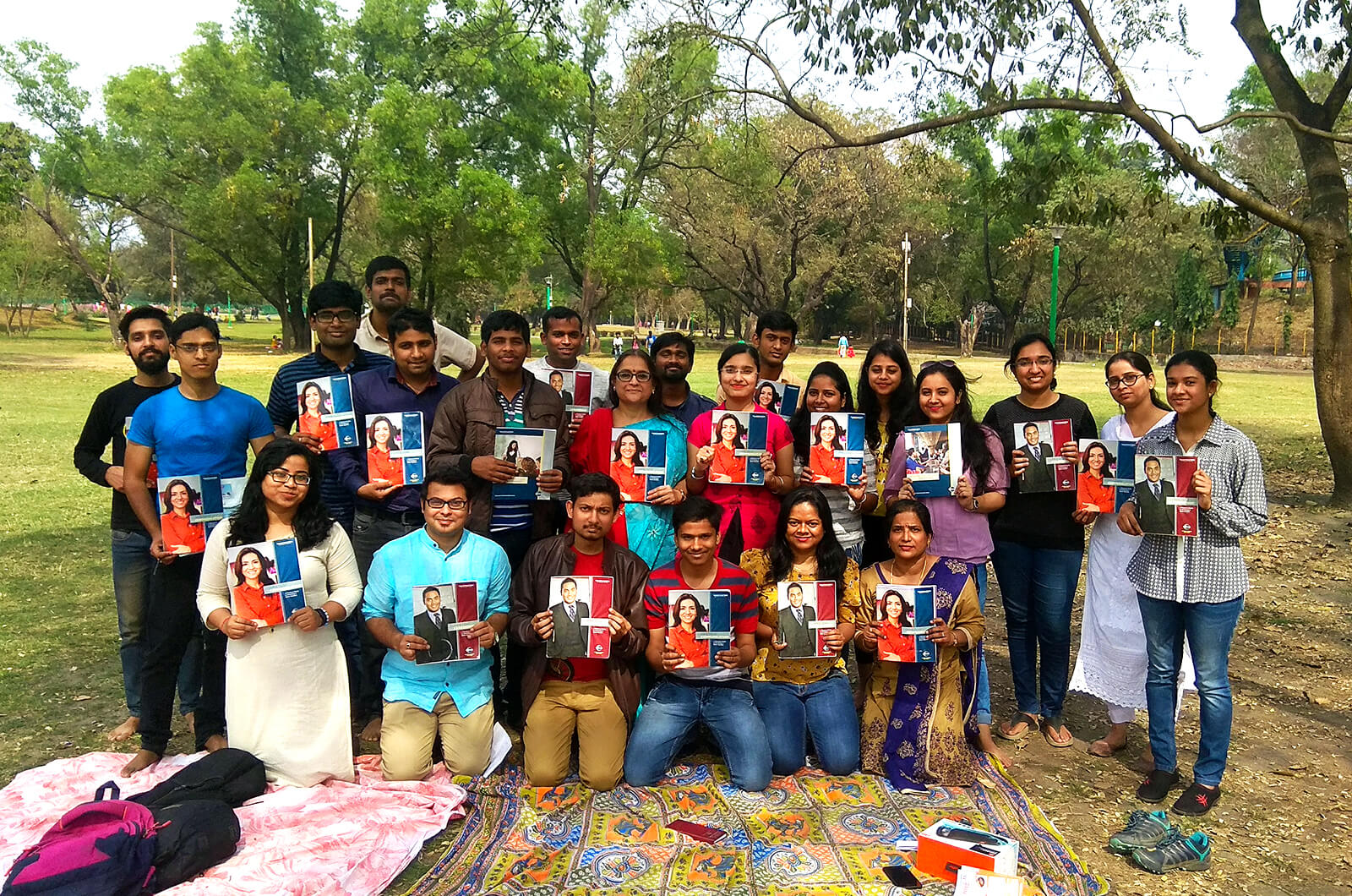 IN-Steel Toastmasters club members meet at Jubilee Park in Jamshedpur, India.