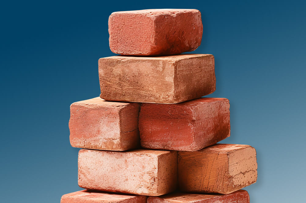 Stacked bricks