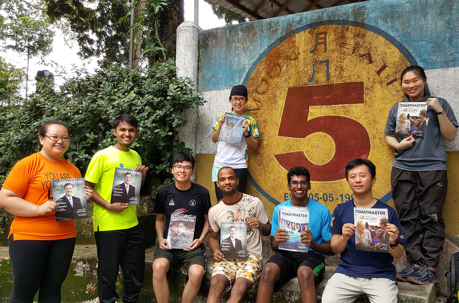 Motorola Penang Club members host a special Table Topics session outside Station 5, a popular hangout near George Town, Penang, Malaysia.