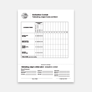Evaluation Contest Tiebreaking Judges Guide and Ballot