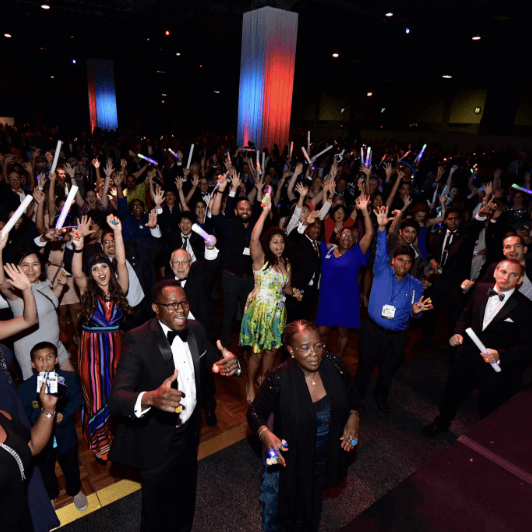 People dancing at convention